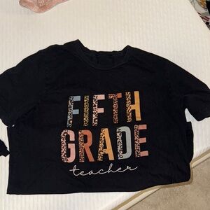 Black Fifth Grade Teacher Kids T-Shirt